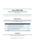 Wall Street Prep Transaction Comps Modeling Exam Practice 2026&sol;2027 Edition