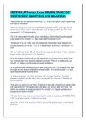 EMT FISDAP Trauma Exam REVIEW 2026&sol;2027&NewLine;MOST RECENT QUESTIONS AND SOLUTIONS