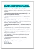 EMT FISDAP Trauma Exam 2026&sol;2027 NEWEST&NewLine;VERIFIED QUESTIONS WITH DETAILED ANSWERS