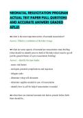 NEONATAL RESUSCITATION PROGRAM&NewLine;ACTUAL TEST PAPER FULL QUESTIONS&NewLine;AND ACCURATE ANSWERS GRADED&NewLine;APLUS&NewLine;