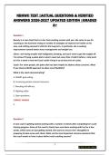 NBHWC TEST &vert;ACTUAL QUESTIONS & VERIFIED ANSWERS 2026-2027 UPDATED EDITION &vert;GRADED A&plus;