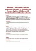 WGU D446 &ndash; Adult Health II Objective Assessment &vert; OA V1 and V2 &vert; Questions and Answers &ndash; Update &vert; 100&percnt; Correct 250 Practice Questions with Detailed Rationales