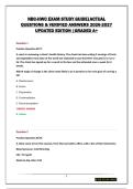 NBC-HWC EXAM &vert;ACTUAL QUESTIONS & VERIFIED ANSWERS  UPDATED EDITION &vert;GRADED A&plus;