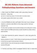 NR 546 &sol; NR546 Advanced Pathophysiology Midterm Exam &lpar;Latest 2026 &sol; 2027 Update&rpar; Questions & Accurate Correct Answers &lpar;Chamberlain&rpar; &lpar;100&percnt; Correct Verified Answers&rpar; Already Graded A&plus;