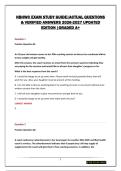 NBHWC EXAM STUDY GUIDE&vert;ACTUAL QUESTIONS & VERIFIED ANSWERS 2026-2027 UPDATED EDITION &vert;GRADED A&plus;