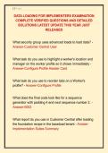 DATA LOADING FOR IMPLEMENTERS EXAMINATION &NewLine;COMPLETE VERIFIED QUESTIONS AND DETAILED &NewLine;SOLUTIONS LATEST UPDATE THIS YEAR JUST &NewLine;RELEASED 