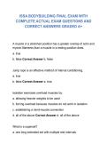 ISSA BODYBUILDING FINAL EXAM WITH &NewLine;COMPLETE ACTUAL EXAM QUESTIONS AND &NewLine;CORRECT ANSWERS GRADED A&plus;