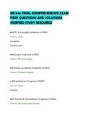 NR 546 FINAL COMPREHENSIVE EXAM&NewLine;PREP QUESTIONS AND SOLUTIONS&NewLine;VERIFIED STUDY RESOURCE&NewLine;