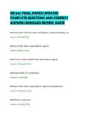 NR 546 FINAL PAPER UPDATED&NewLine;COMPLETE QUESTIONS AND CORRECT&NewLine;ANSWERS BUNDLED REVIEW GUIDE&NewLine;