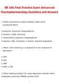 NR 546 &sol; NR546 Advanced Pathophysiology FINAL PRACTICE EXAM &lpar;Latest 2026 &sol; 2027 Update&rpar; Questions & Accurate Correct Answers &lpar;Chamberlain&rpar; &lpar;100&percnt; Correct Verified Answers&rpar; Already Graded A&plus; 