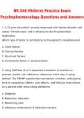 NR 546 &sol; NR546 Midterm Practice Exam Advanced Pathophysiology Exam &lpar;Latest 2026 &sol; 2027 Update&rpar; Questions & Accurate Correct Answers &lpar;Chamberlain&rpar; &lpar;100&percnt; Correct Verified Answers&rpar; Already Graded A&plus;