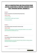 ARE 5&period;0 CONSTRUCTION AND EVALUATION EXAM &vert;ACTUAL QUESTIONS & VERIFIED ANSWERS 2026-2027 UPDATED EDITION &vert;GRADED A&plus;