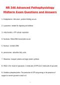 NR 546 &sol; NR546 Advanced Pathophysiology Midterm Exam &lpar;Latest 2026 &sol; 2027 Update&rpar; Questions & Accurate Correct Answers &lpar;Chamberlain&rpar; &lpar;100&percnt; Correct Verified Answers&rpar; Already Graded A&plus;
