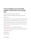 FIT EXAM PREP IAAI EXAM WITH CORRECT QUESTIONS AND ANWERS 2026