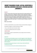 NREMT PARAMEDIC EXAM &vert;ACTUAL QUESTIONS & VERIFIED ANSWERS 2026-2027 UPDATED EDITION &vert;GRADED A&plus;