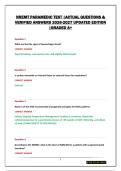 NREMT PARAMEDIC TEST &vert;ACTUAL QUESTIONS & VERIFIED ANSWERS 2026-2027 UPDATED EDITION &vert;GRADED A&plus;