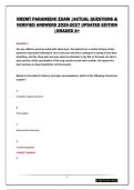NREMT PARAMEDIC COMPLETE STUDY BUNDLE &vert;QUESTIONS & VERIFIED ANSWERS 2026-2027 UPDATED EDITION &vert;ALL IN ONE