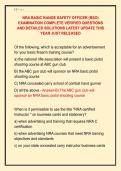 NRA BASIC RANGE SAFETY OFFICER &lpar;RSO&rpar; &NewLine;EXAMINATION COMPLETE VERIFIED QUESTIONS &NewLine;AND DETAILED SOLUTIONS LATEST UPDATE THIS &NewLine;YEAR JUST RELEASED