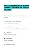 NSG 121 COMPREHENSIVE ASSESSMENT&NewLine;COMPLETE QUESTIONS AND VERIFIED&NewLine;SOLUTIONS