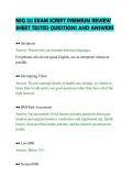 NSG 121 EXAM SCRIPT PREMIUM REVIEW&NewLine;SHEET TESTED QUESTIONS AND ANSWERS
