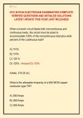 NYC NYCHA ELECTRICIAN EXAMINATION COMPLETE &NewLine;VERIFIED QUESTIONS AND DETAILED SOLUTIONS &NewLine;LATEST UPDATE THIS YEAR JUST RELEASED 