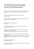 TET NCCCO General Knowledge Practice Test &lpar;300 questions&rpar; Questions with Comprehensive Rationales &lpar;2026&sol;2027&rpar;&NewLine;