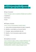 NSG 121 EXAMINATION TEST VERIFIED&NewLine;QUESTIONS AND SOLUTIONS GRADED A&plus;&NewLine;
