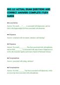 NSG 527 ACTUAL EXAM QUESTIONS AND&NewLine;CORRECT ANSWERS COMPLETE STUDY&NewLine;GUIDE