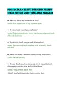 NSG 527 EXAM SCRIPT PREMIUM REVIEW&NewLine;SHEET TESTED QUESTIONS AND ANSWERS&NewLine;