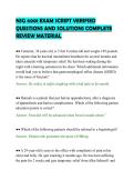 NSG 6001 EXAM SCRIPT VERIFIED&NewLine;QUESTIONS AND SOLUTIONS COMPLETE&NewLine;REVIEW MATERIAL&NewLine;