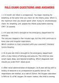 PALS ACTUAL EXAM &lpar;Latest 2026 &sol; 2027 Update&rpar; Questions & Accurate Correct Answers &lpar;100&percnt; Correct Verified Answers&rpar; Already Graded A&plus;&period;