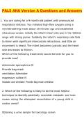 AHA PALS Version A Exam &lpar;Latest 2026 &sol; 2027 Update&rpar; Questions & Accurate Correct Answers &lpar;100&percnt; Correct Verified Answers&rpar; Already Graded A&plus; Pass Score&period;