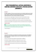 HESI FUNDAMENTALS &vert;ACTUAL QUESTIONS & VERIFIED ANSWERS 2026-2027 UPDATED EDITION &vert;GRADED A&plus;
