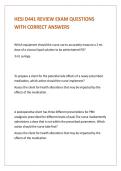 HESI D441 REVIEW EXAM QUESTIONS WITH CORRECT ANSWERS