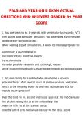 AHA PALS Version B Exam &lpar;Latest 2026 &sol; 2027 Update&rpar; Questions & Accurate Correct Answers &lpar;100&percnt; Correct Verified Answers&rpar; Already Graded A&plus; Pass Score&period;