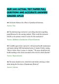 NUR 2092 ACTUAL TEST PAPER FULL&NewLine;QUESTIONS AND ACCURATE ANSWERS&NewLine;GRADED APLUS&NewLine;