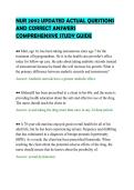 NUR 2092 UPDATED ACTUAL QUESTIONS&NewLine;AND CORRECT ANSWERS&NewLine;COMPREHENSIVE STUDY GUIDE&NewLine;