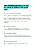 NUR 2115 EXAM PREP QUESTIONS AND&NewLine;SOLUTIONS ALREADY PASSED STUDY&NewLine;SHEET