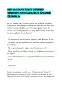 NUR 2115 EXAM SCRIPT VERIFIED&NewLine;QUESTIONS WITH ACCURATE ANSWERS&NewLine;GRADED A&plus;
