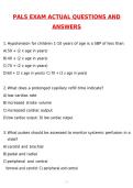 PALS ACTUAL EXAM &lpar;Latest 2026 &sol; 2027 Update&rpar; Questions & Accurate Correct Answers &lpar;100&percnt; Correct Verified Answers&rpar; Already Graded A&plus; Pass Score&period;