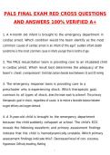 PALS FINAL EXAM RED CROSS &lpar;Latest 2026 &sol; 2027 Update&rpar; Questions & Accurate Correct Answers &lpar;100&percnt; Correct Verified Answers&rpar; Already Graded A&plus; Pass Score&period;