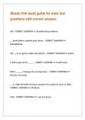 Illinois CNA study guide for state test questions with correct answers 