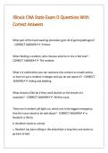 Illinois CNA State Exam D Questions With Correct Answers 