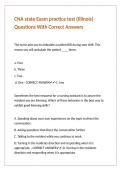 CNA state Exam practice test &lpar;Illinois&rpar; Questions With Correct Answers 