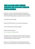 NURS 6541 EXAM SCRIPT VERIFIED&NewLine;QUESTIONS AND SOLUTIONS COMPLETE&NewLine;REVIEW MATERIAL&NewLine;