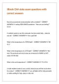 Illinois CNA state exam questions with correct answers 
