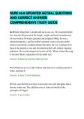 NURS 6541 UPDATED ACTUAL QUESTIONS&NewLine;AND CORRECT ANSWERS&NewLine;COMPREHENSIVE STUDY GUIDE&NewLine;