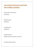 CNA ILLINOIS STATE EXAM QUESTIONS WITH CORRECT ANSWERS 