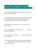 WAXING BOARD EVALUATION 2026&NewLine;GUARANTEED PASS ANSWERS GRADED A&plus;
