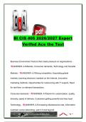 BI CIS 405 2026&sol;2027 &vert; 33&plus; Exam Questions & Verified Answers &vert; Business Intelligence&comma; Data Warehousing&comma; Analytics&comma; OLAP&comma; ERP&comma; CRM